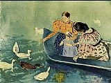 Mary Cassatt Feeding The Ducks painting